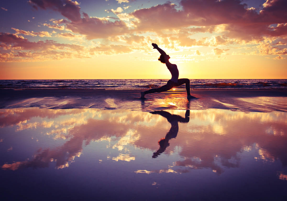 Beachfront yoga